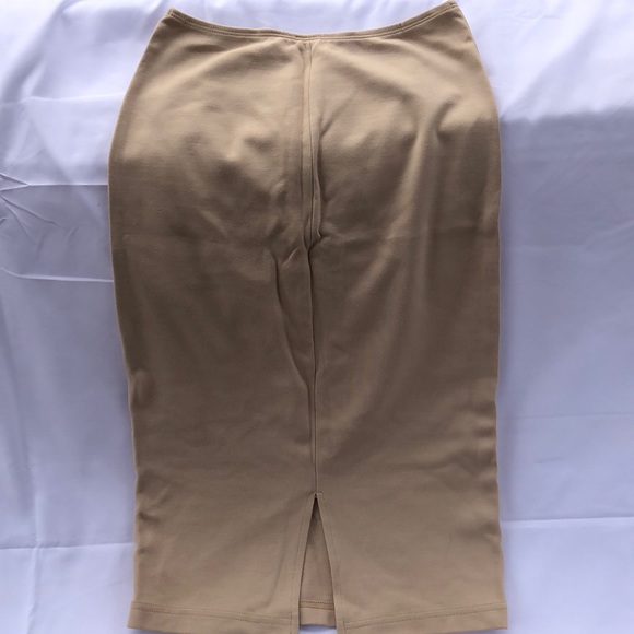 American apparel tan / cream / khaki pencil skirt - Picture 3 of 5